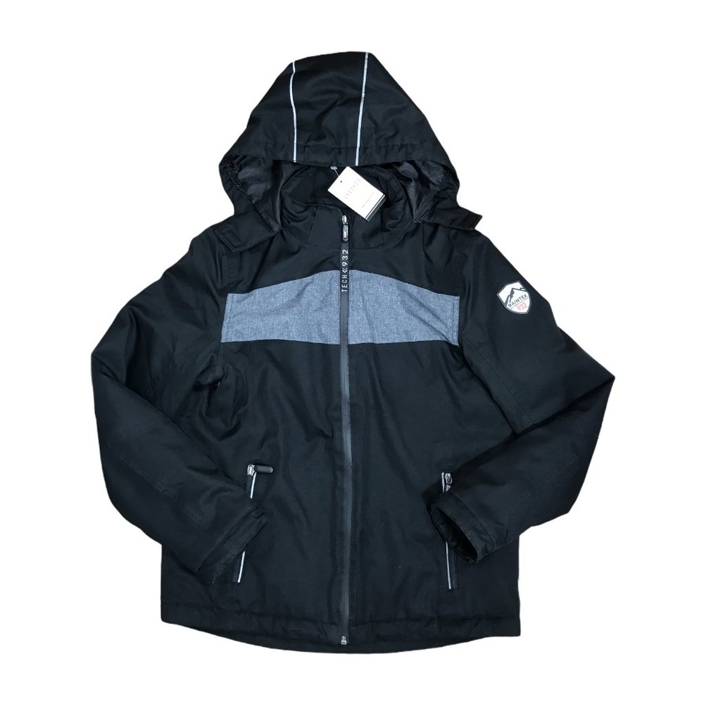 Raintex Black Windbreaker Jacket Chest 38" Full Zip Hooded Windproof Taped Seams - Picture 1 of 6